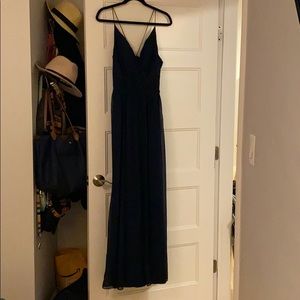 Navy blue brides maid dress